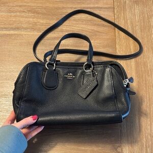Coach Black Leather Satchel Bag